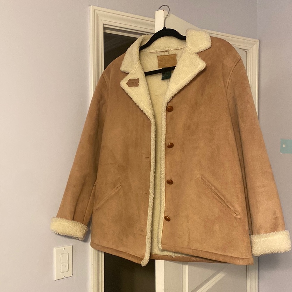 faux sherpa lines jacket
